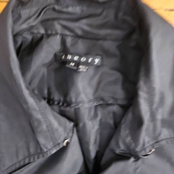 Theory Sarisa Belted Trench Coat Medium Knee Length Rain Jacket - Picture 6 of 7